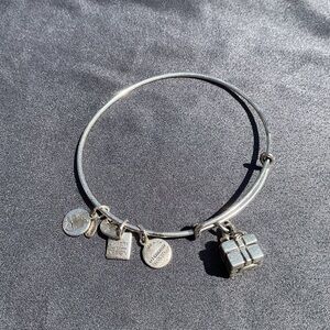 Alex and Ani Gift Box Charm Bangle Russian Silver Retired Style Stackable